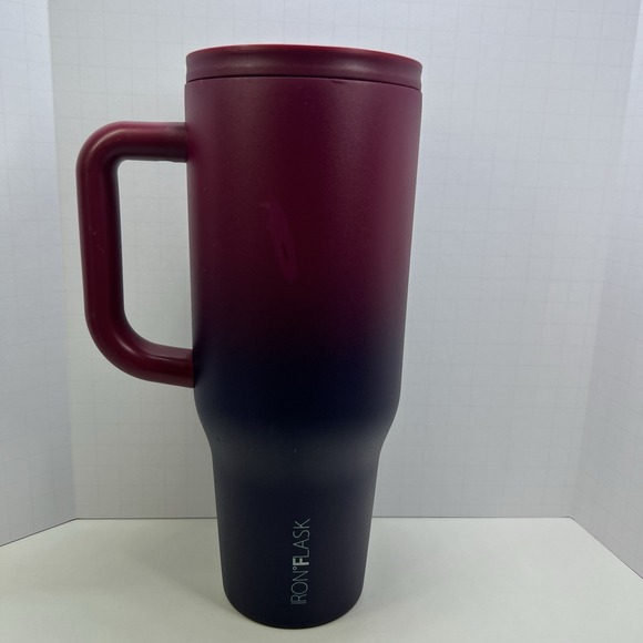 Iron Flask Other - Iron Flask 40oz Vacuum Insulated Water Tumbler Mug Handle Red Blue Gradient